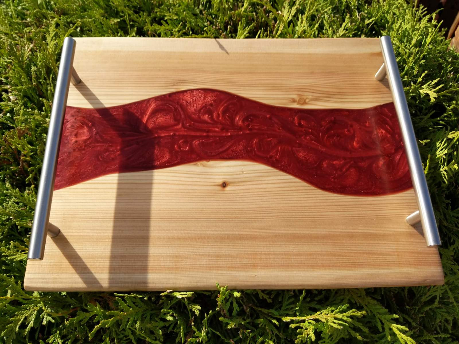 Epoxy tray, tray, epoxy, rasin, Christmas gift, wedding gift, wooden anniversary, anniversary gift, wooden gift, epoxy board, birthday gift