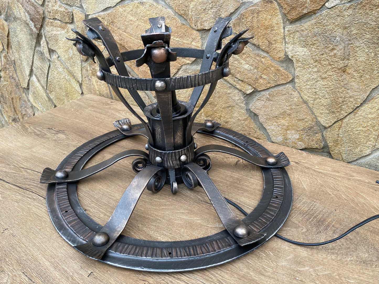 Ceiling lamp, ceiling decor, medieval light, wall sconce, vintage lamp, ceiling light fixture, fairy lights, iron gift, torch, Christmas
