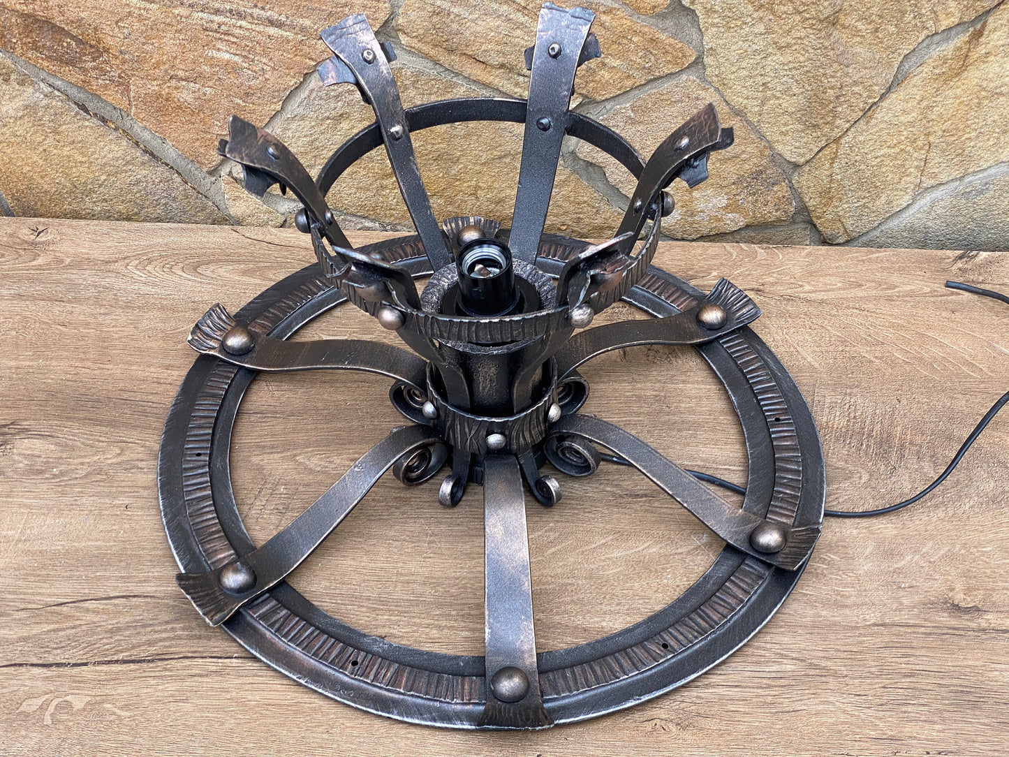 Ceiling lamp, ceiling decor, medieval light, wall sconce, vintage lamp, ceiling light fixture, fairy lights, iron gift, torch, Christmas