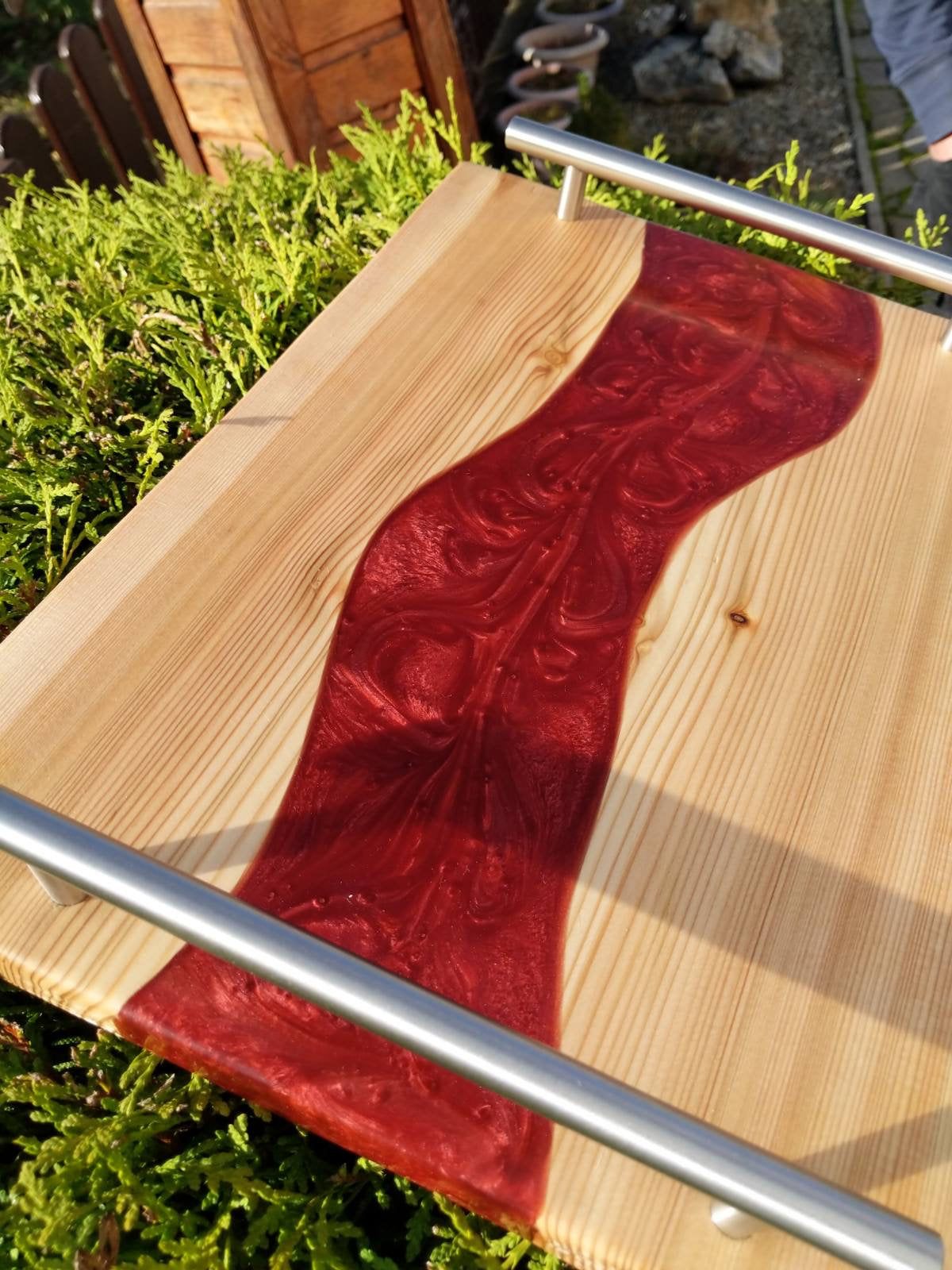 Epoxy tray, tray, epoxy, rasin, Christmas gift, wedding gift, wooden anniversary, anniversary gift, wooden gift, epoxy board, birthday gift