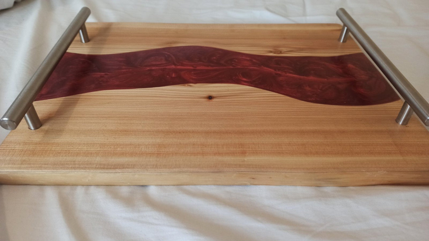 Epoxy tray, tray, epoxy, rasin, Christmas gift, wedding gift, wooden anniversary, anniversary gift, wooden gift, epoxy board, birthday gift