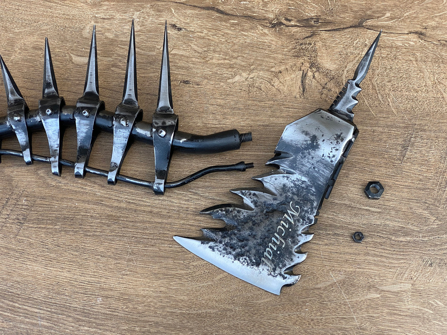 Axe, axe holder, iron gift, steel gift, skull, viking, mens gifts, medieval, anniversary gift,Halloween,viking gift,Christmas,boyfriend gift