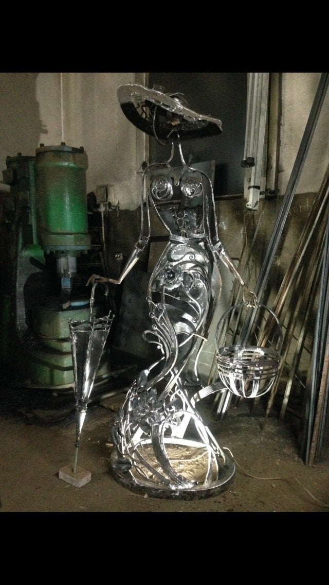Woman sculpture, woman body, nude woman, erotic art, female, sexy woman, feminist art, nudeart, naked, woman's body art, iron gift,metal art