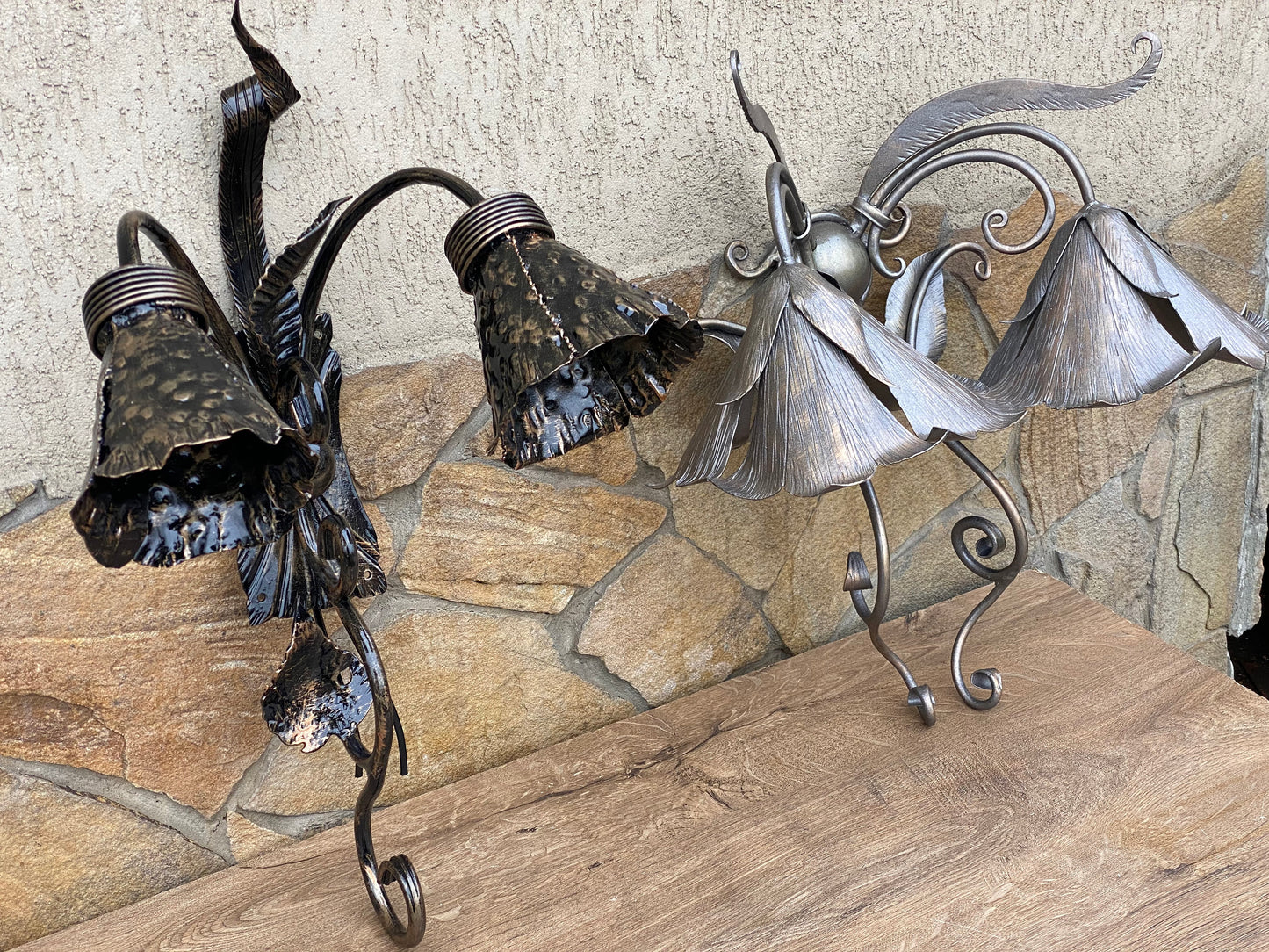 Sconce, wall sconce, flower sconce, flower, Christmas, birthday, army gift, fairy lamp, floral gift, iron gift, gift for grandma, moms gift