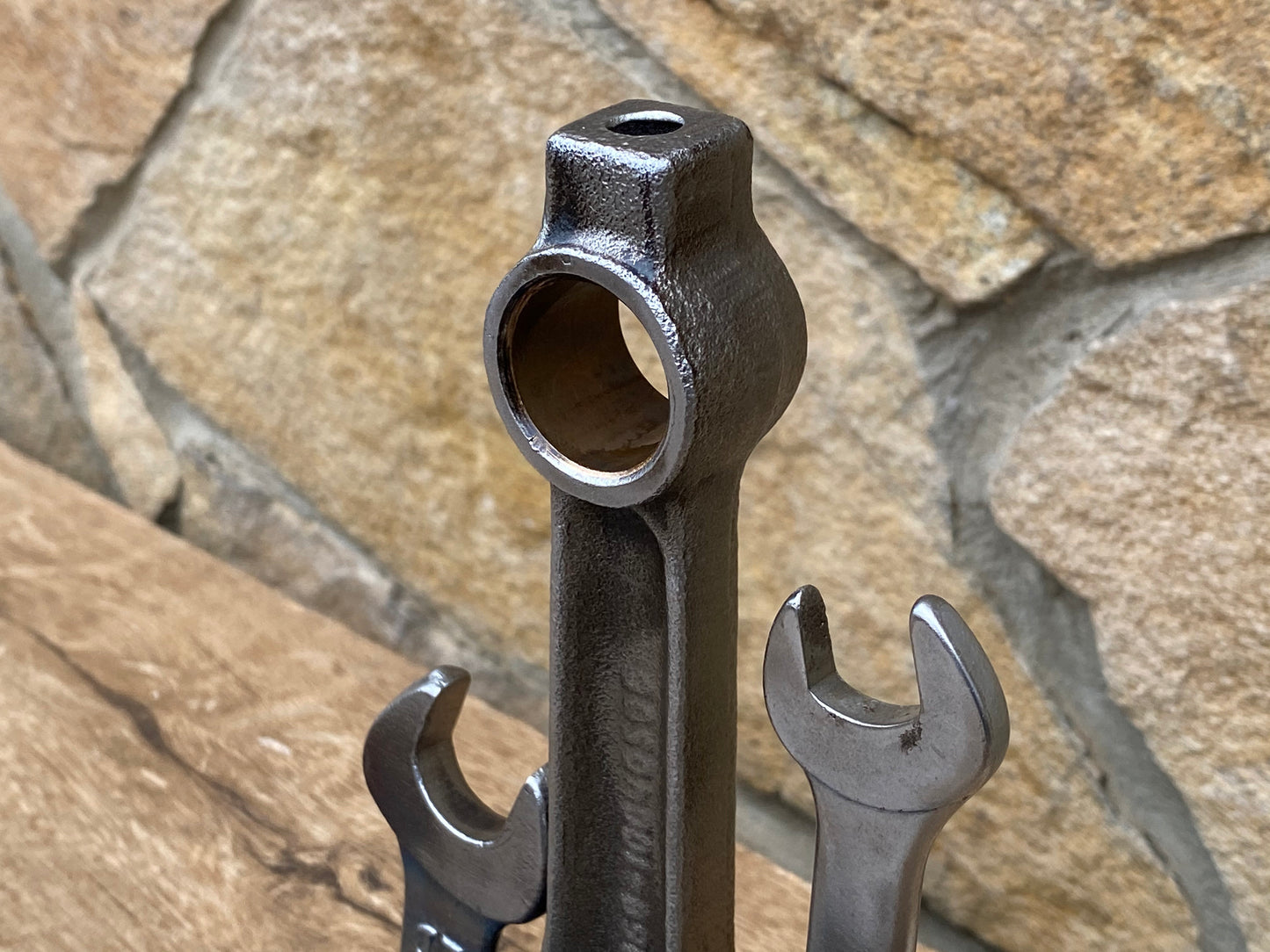 Business card holder, stand for mobile, smartphone holder, mobile phone holder, steampunk,industrial,iron gift,recycled,birthday,anniversary