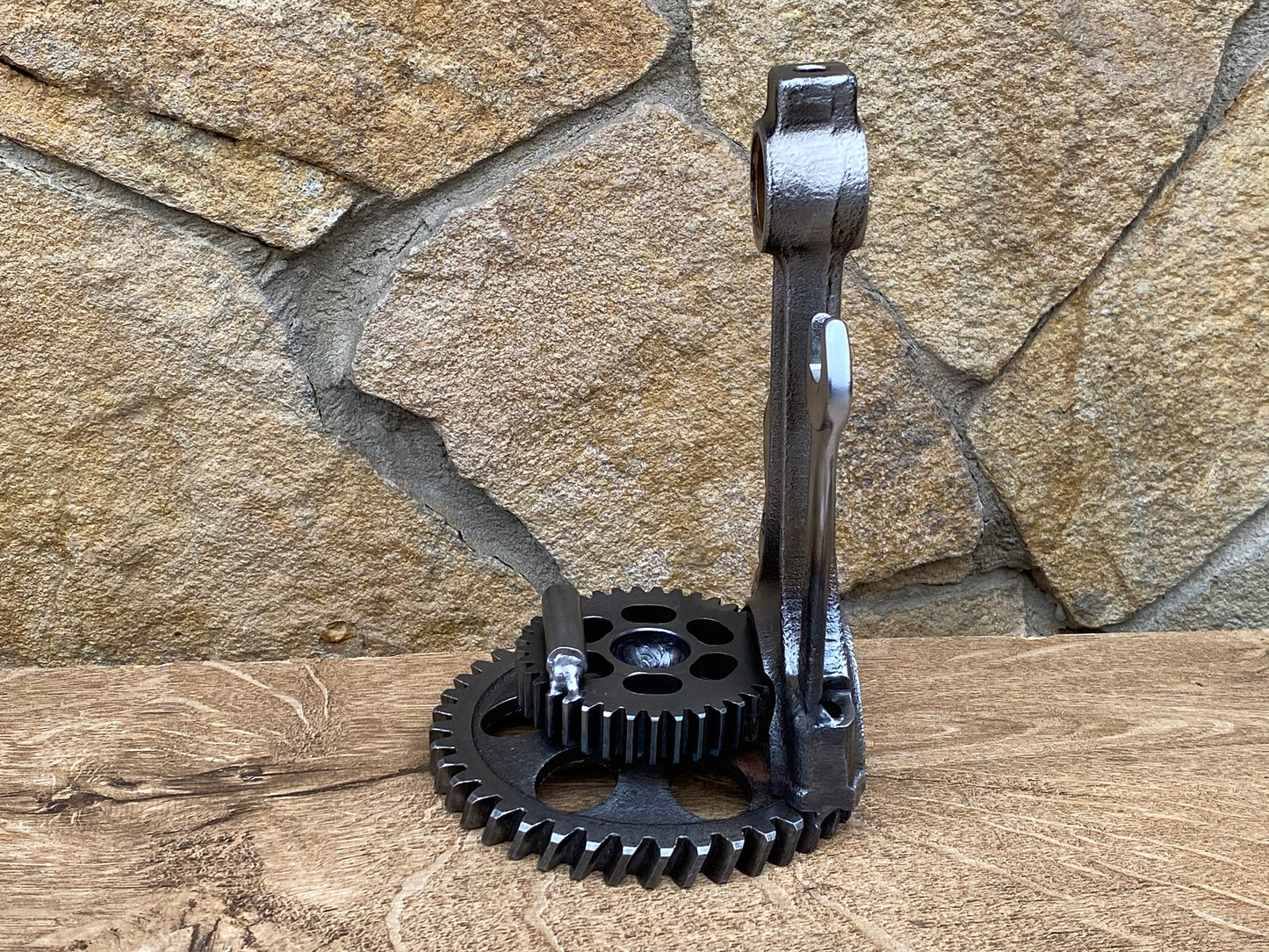 Business card holder, stand for mobile, smartphone holder, mobile phone holder, steampunk,industrial,iron gift,recycled,birthday,anniversary