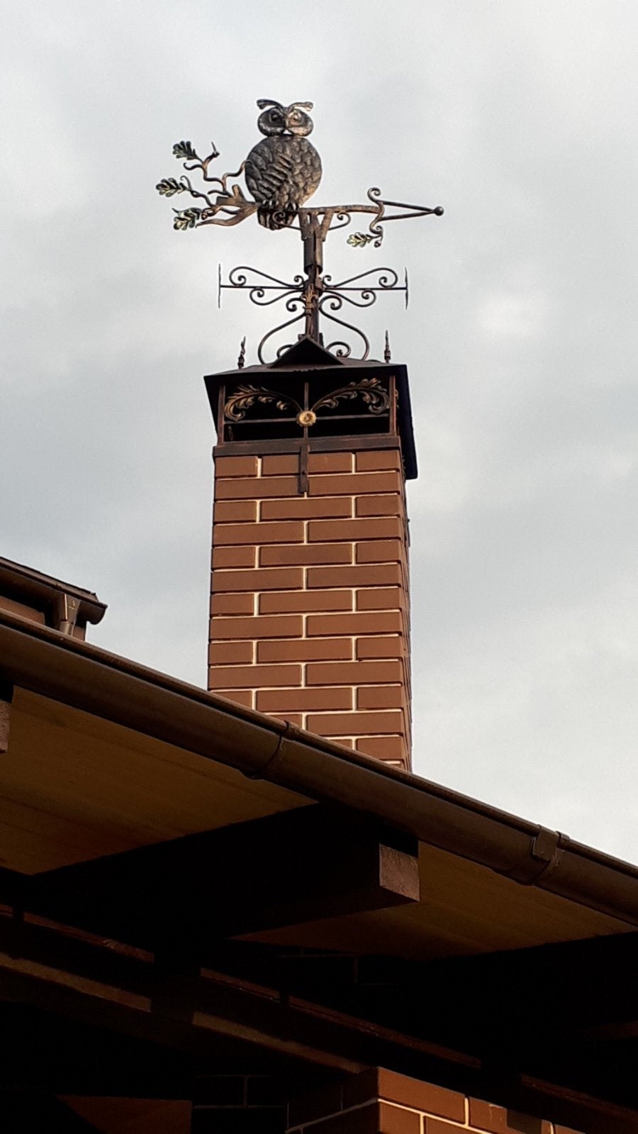 Weather vane, owl, oak decor, windvane, vane, wind vane, weathercock, roof mount, iron gift, Chrismas, birthday, wedding, new house