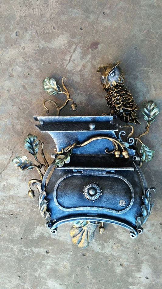 Post box, lock box, mail box, mailbox, letter box, house numbers, house number sign, Christmas, anniversary, birthday, garden, yard, owl