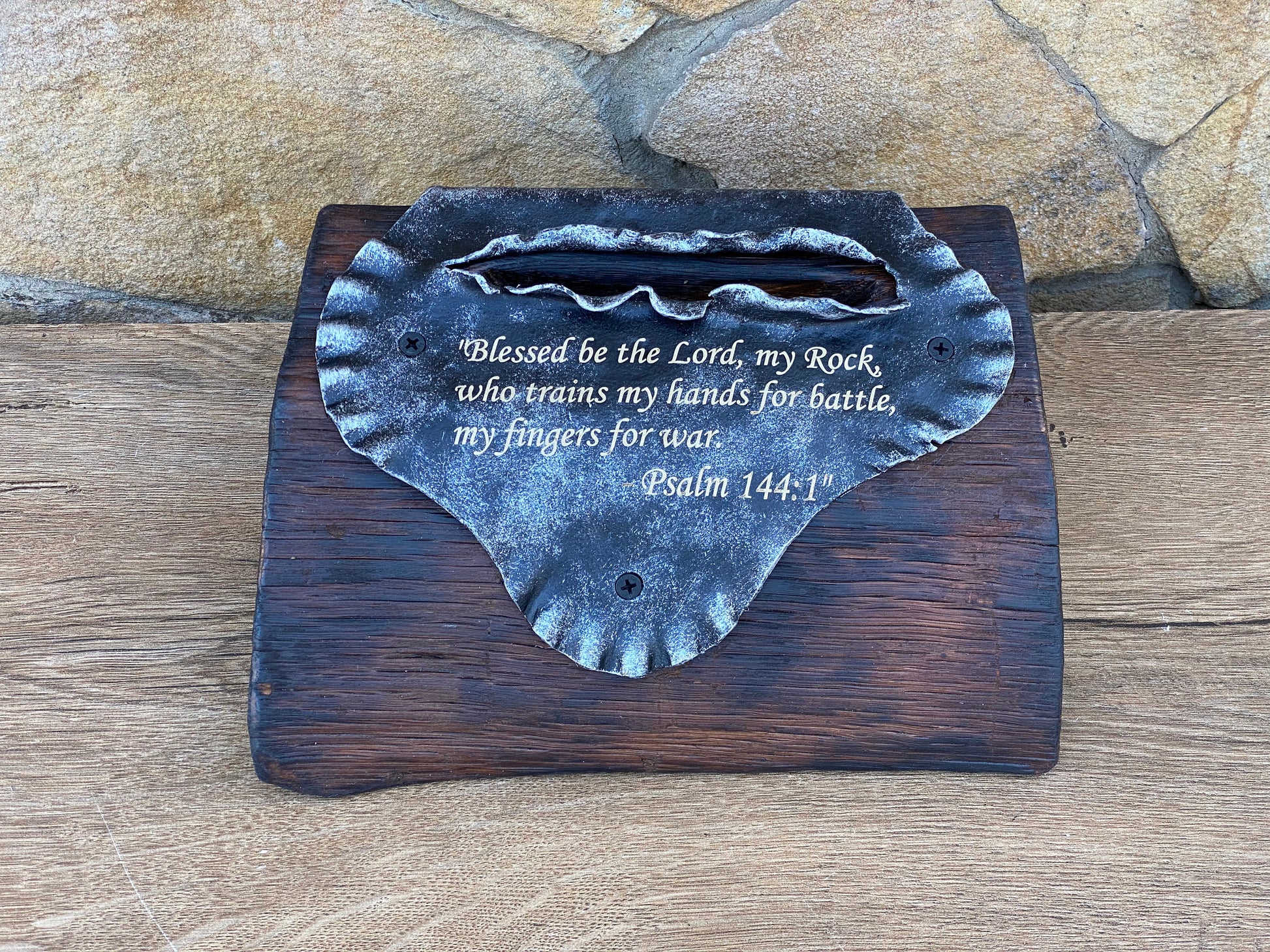 Axe holder, axe stand, viking axe, medieval decor, personalized gift, engraved gift, iron gift, wooden gift,  gift for him, gift for men