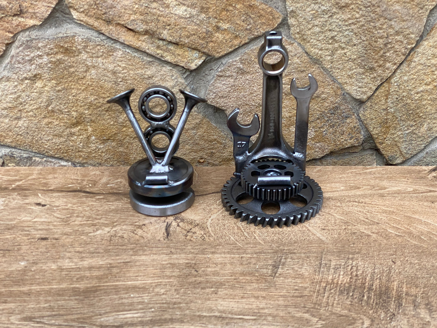 Business card holder, stand for mobile, smartphone holder, mobile phone holder, steampunk,industrial,iron gift,recycled,birthday,anniversary