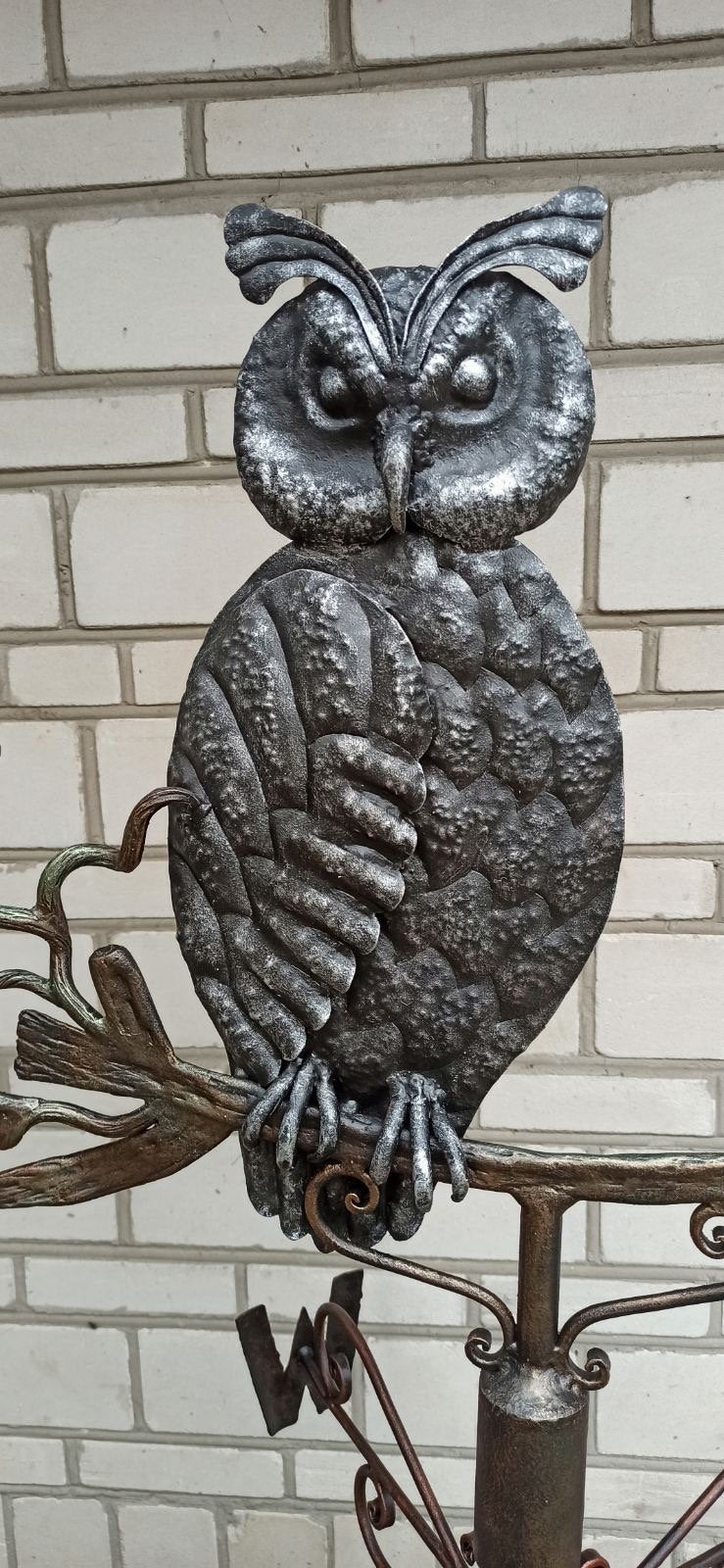 Weather vane, owl, oak decor, windvane, vane, wind vane, weathercock, roof mount, iron gift, Chrismas, birthday, wedding, new house