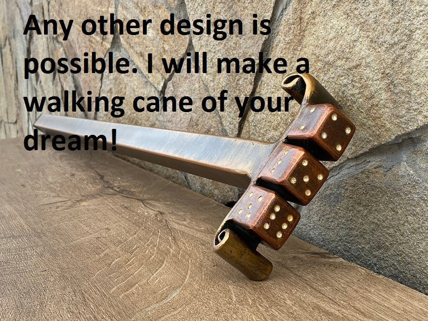 Walking cane, walking stick, dices, walking stick cane, cane, walking stuff, mens cane, personalized cane, iron gift,birthday gift,Christmas