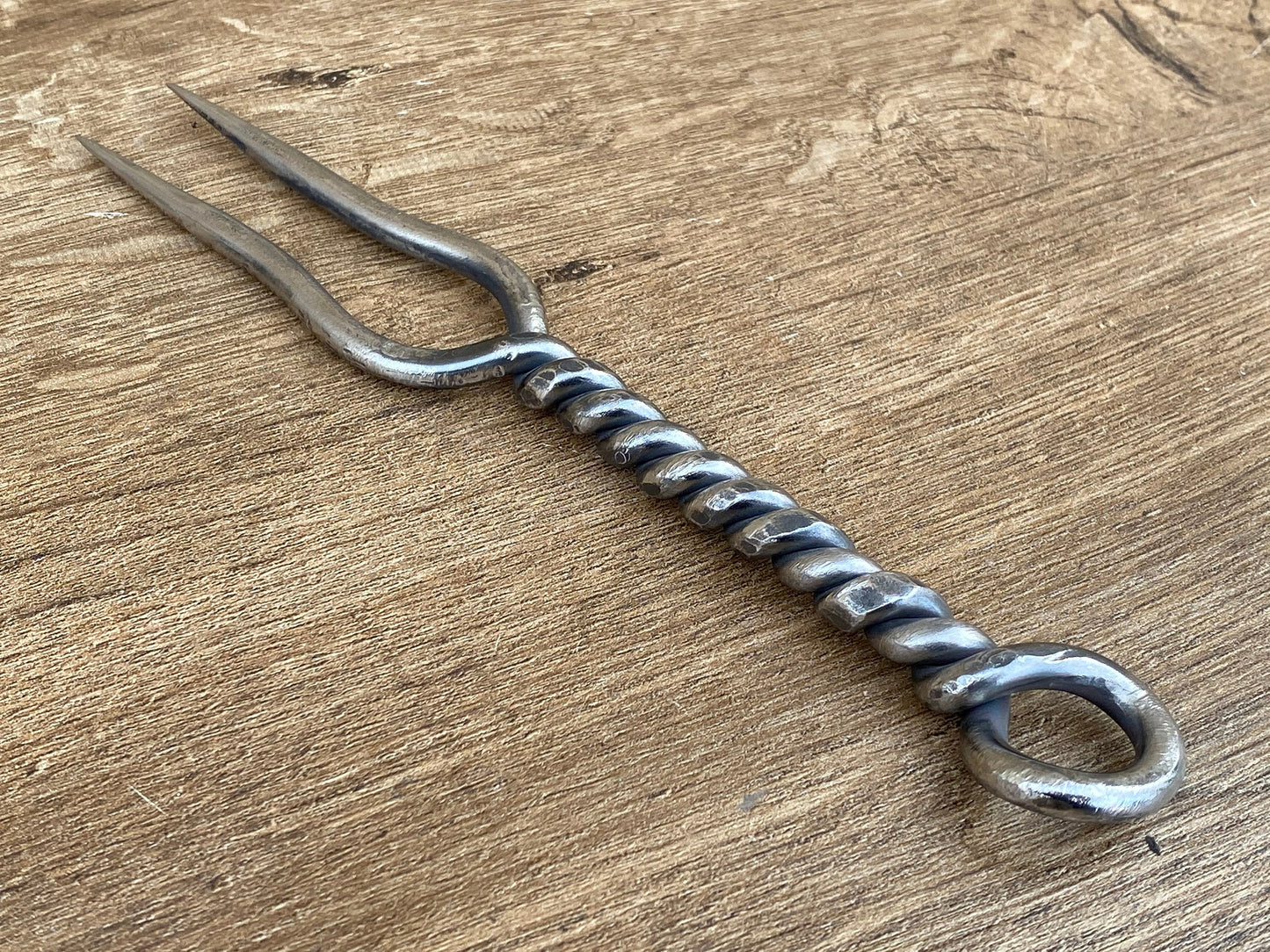 Stainless steel BBQ fork, BBQ fork, BBQ, viking fork, hand forged fork, rustic fork, medieval fork, barbeque gift, kitchen, grill, birthday