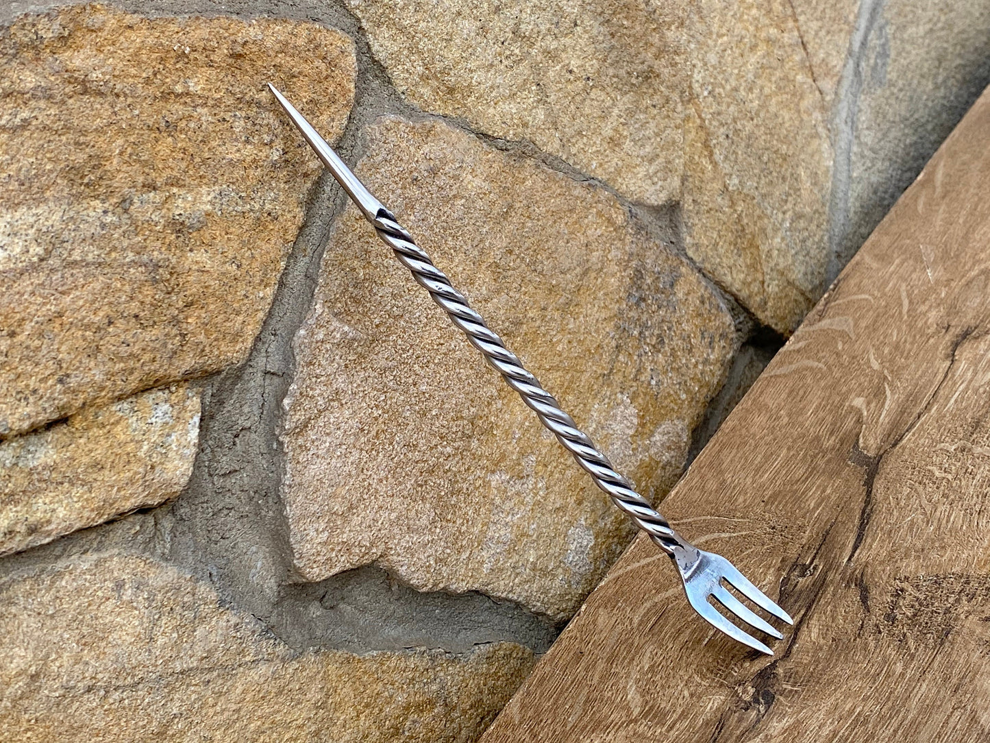 Stainless steel fork, cutlery, hookah, flatware, BBQ fork, skewer, BBQ gift, steel gift, grill tools, steel anniversary, fork, kitchen gift