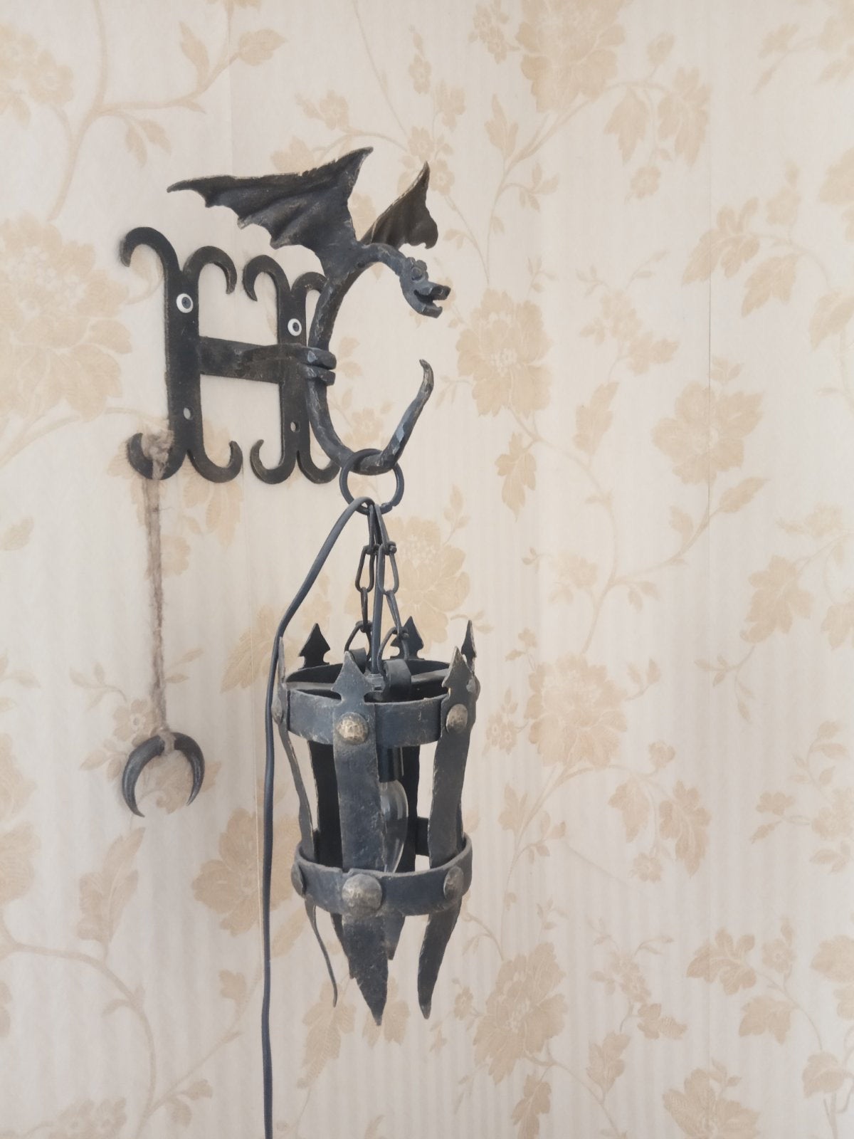 Wall sconce, forest theme, dragon, lantern, fairy, birthday gift, garden, Christmas gift, party decor, porch lamp, thanksgiving, wall lamp