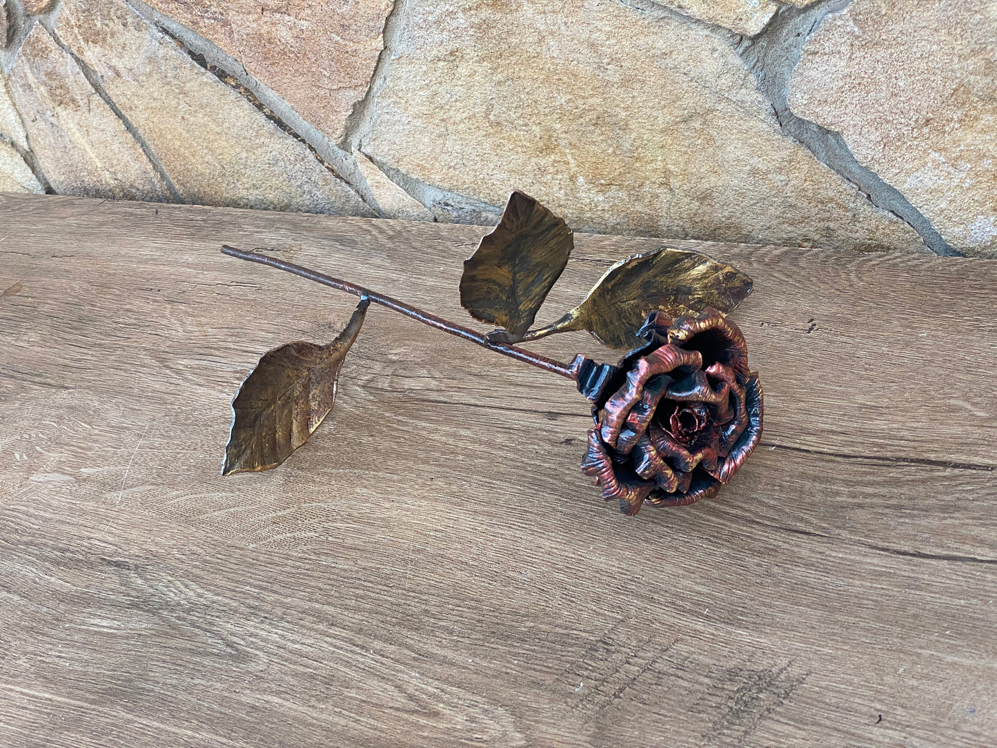 6th anniversary gift, iron anniversary, metal rose, hand forged rose, metal sculpture, iron rose, metal roses, steel rose, iron gift for her