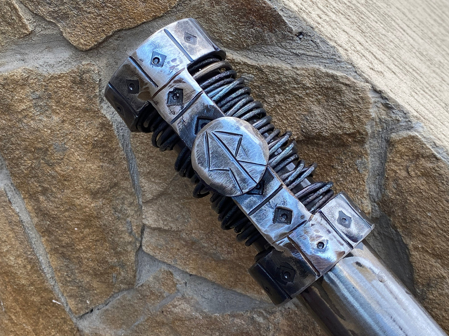 Personalized cudgel, kung fu, fitness, sport, medieval, mace, flail, kettlebell, gym, steel gift, iron gift, walking stick, sport exercise