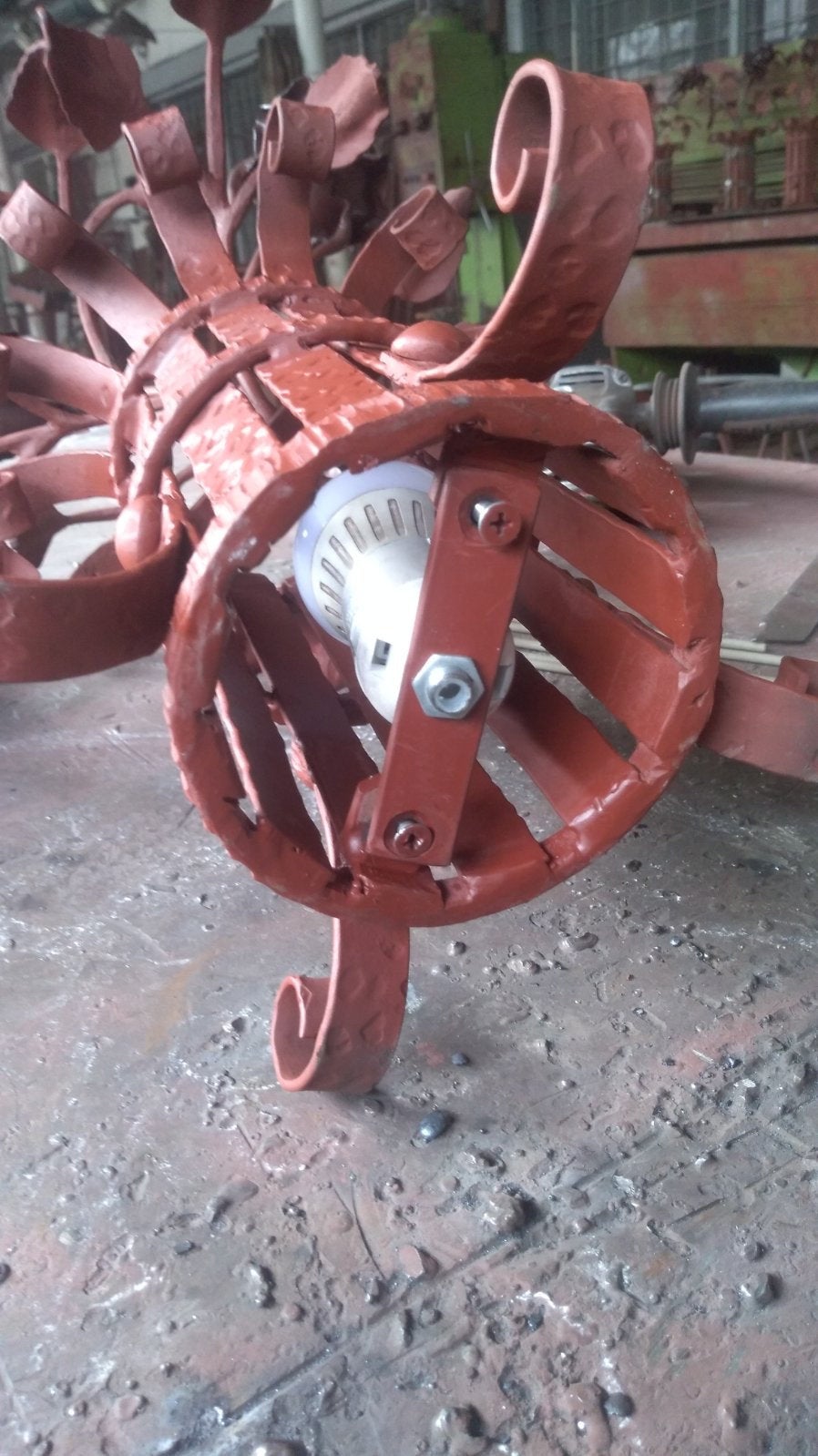 Table lamp, iron rose, iron gift, iron anniversary, bedside lamp, handmade lighting, custom lamp, night lamp, hand forged rose, floral decor