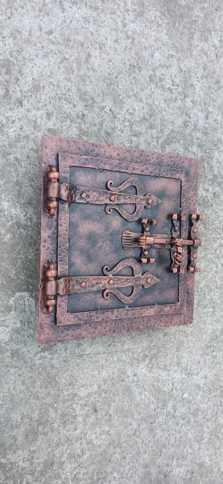 Oven door, furnace door, stove door, rustic oven door, furnace shuttle, chimney door, fireplace decor, iron gift,iron anniversary,fire poker