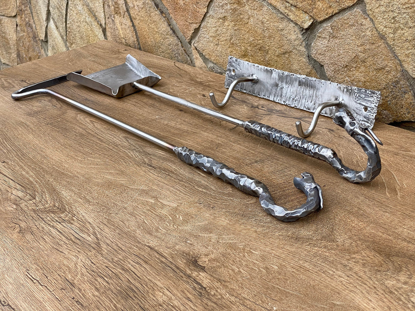Stainless steel fire poker, fire poker, shovel, hook, BBQ, firewood, dragon, fireplace tool, fire pit, BBQ utensils,steel gift,grilling gift