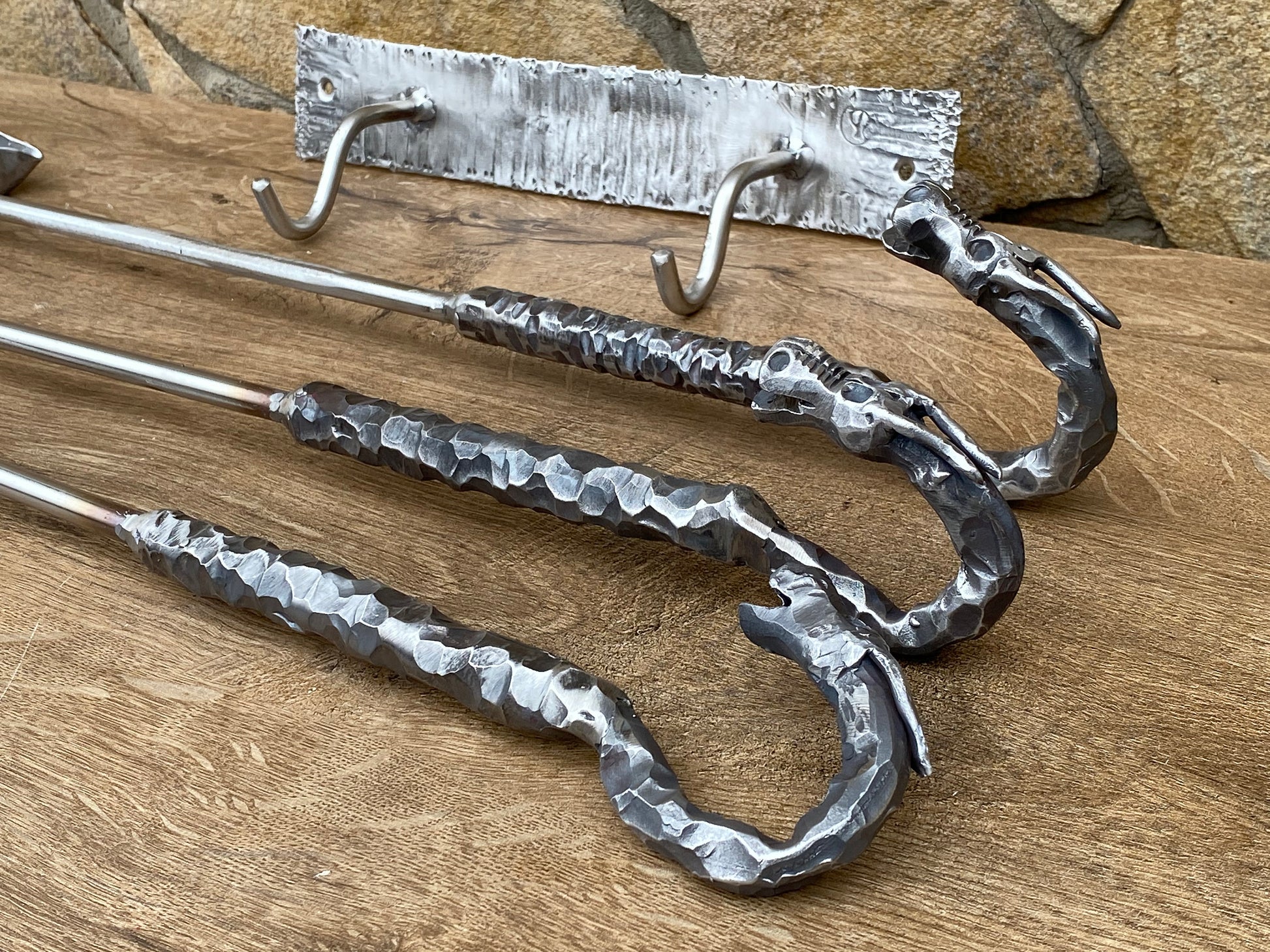 Ash shovel, ash remover, fire poker, shovel, hook, BBQ, firewood, dragon, steel anniversary, 11th anniversary, Christmas,birthday,steel gift