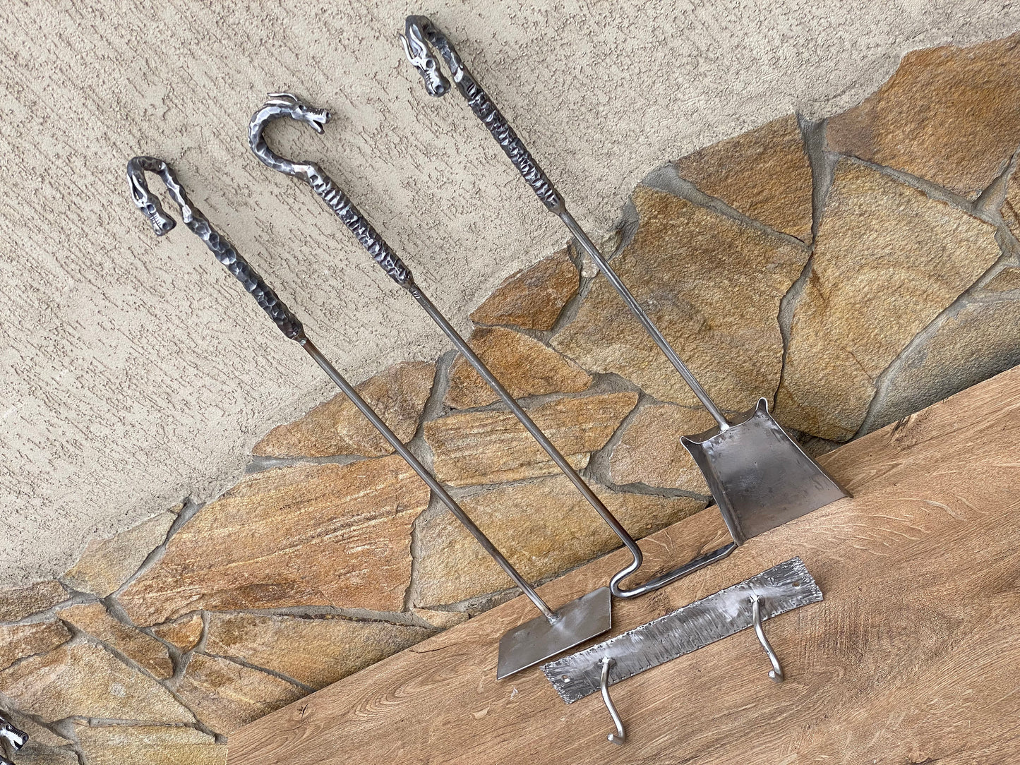 Ash shovel, ash remover, fire poker, shovel, hook, BBQ, firewood, dragon, steel anniversary, 11th anniversary, Christmas,birthday,steel gift
