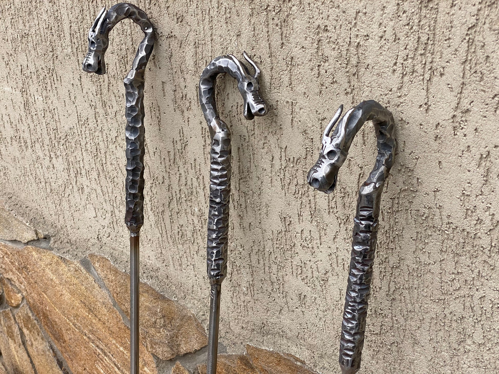 Ash shovel, ash remover, fire poker, shovel, hook, BBQ, firewood, dragon, steel anniversary, 11th anniversary, Christmas,birthday,steel gift