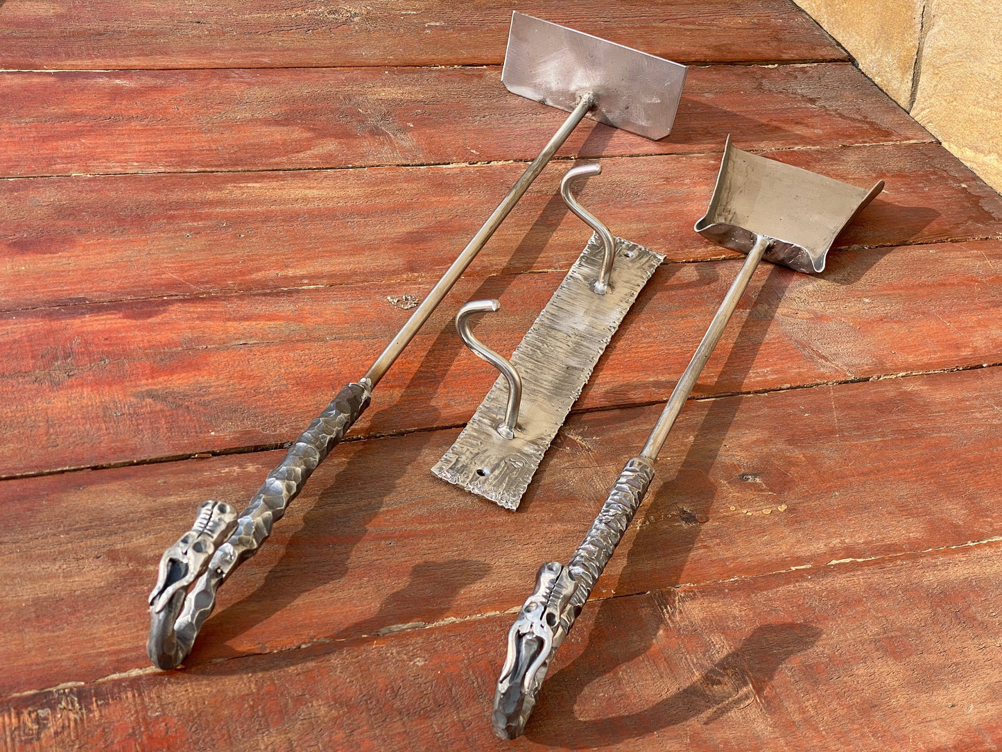 Ash remover, ash shovel, fire poker, shovel, hook, BBQ, firewood, dragon, fireplace tool, fire pit, gift for dad, steel gift, grill gift