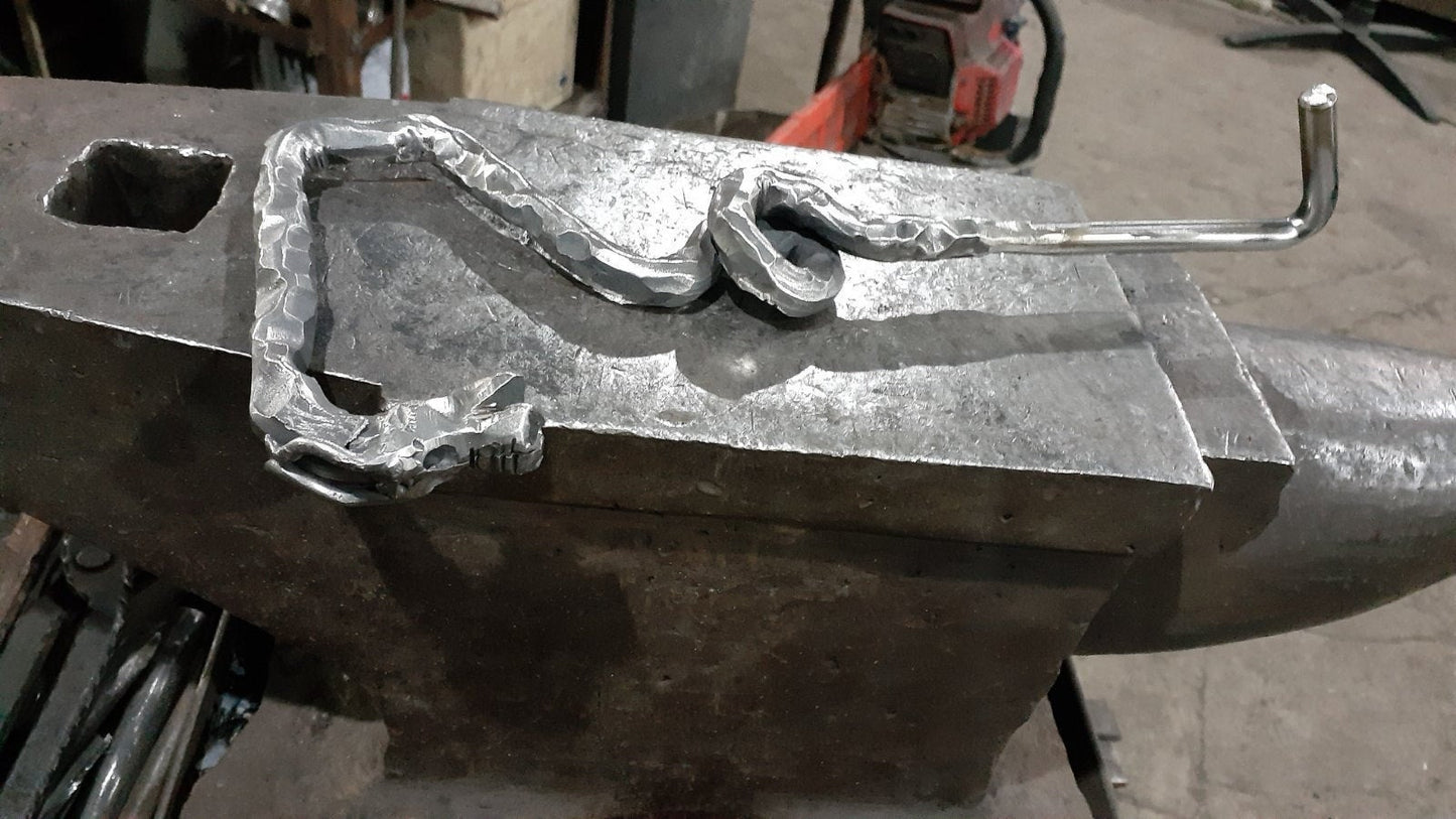 Hooks, pots, kitchen gift, BBQ, fire poker, dragon, fireplace tool, fire pit, gift for dad, steel gift, grill, steel anniversary, birthday