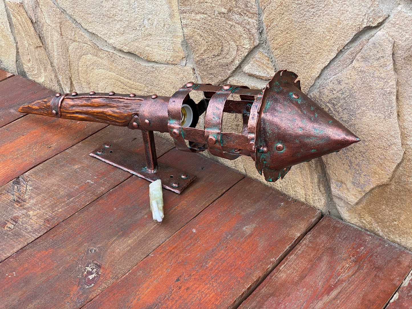 Medieval sconce, castle sconce, wall sconce, vintage, antique, midcentury, viking, rustic, Christmas,birthday,anniversary,knight,middle ages