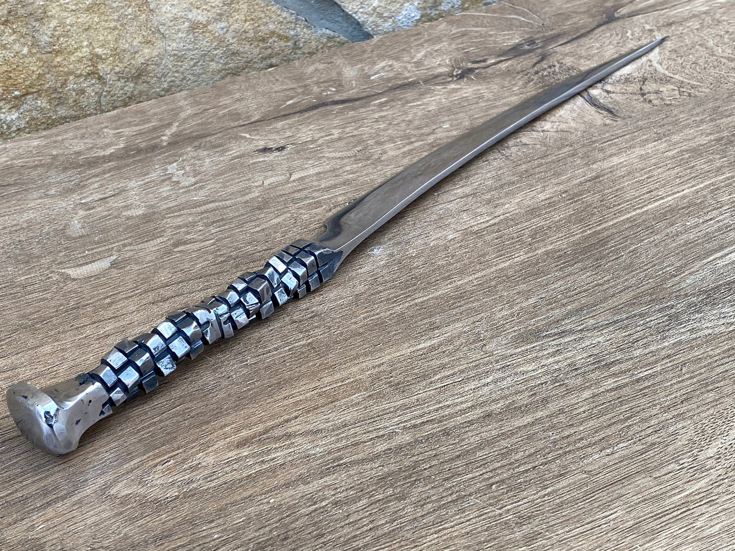 Stainless steel railroad spike knife, steel gift, steel anniversary, 6 year anniversary, railroad spike knife, wedding anniversary, knife