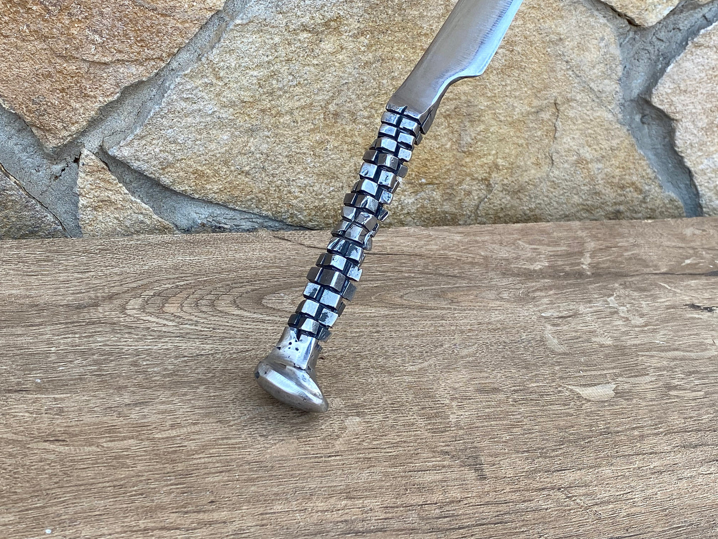 Stainless steel railroad spike knife, steel gift, steel anniversary, 6 year anniversary, railroad spike knife, wedding anniversary, knife