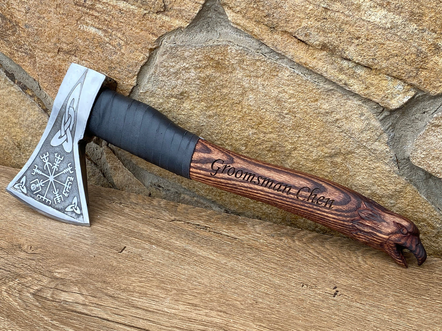 Dragon axe, dragon, Christmas, viking axe, mens gifts, vegvisir, carved dragon, groom gift, viking compass, groomsman gift, birthday, axe