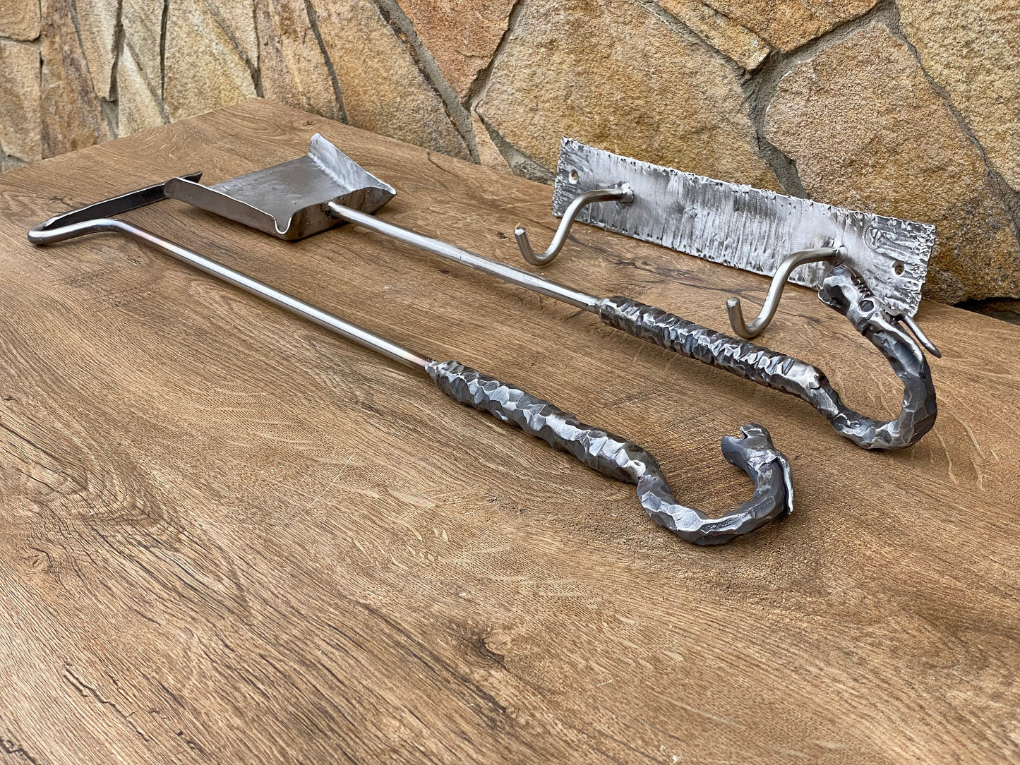 Stainless steel fire poker, fire poker, shovel, hook, BBQ, firewood, dragon, fireplace tool, fire pit, BBQ utensils,steel gift,grilling gift