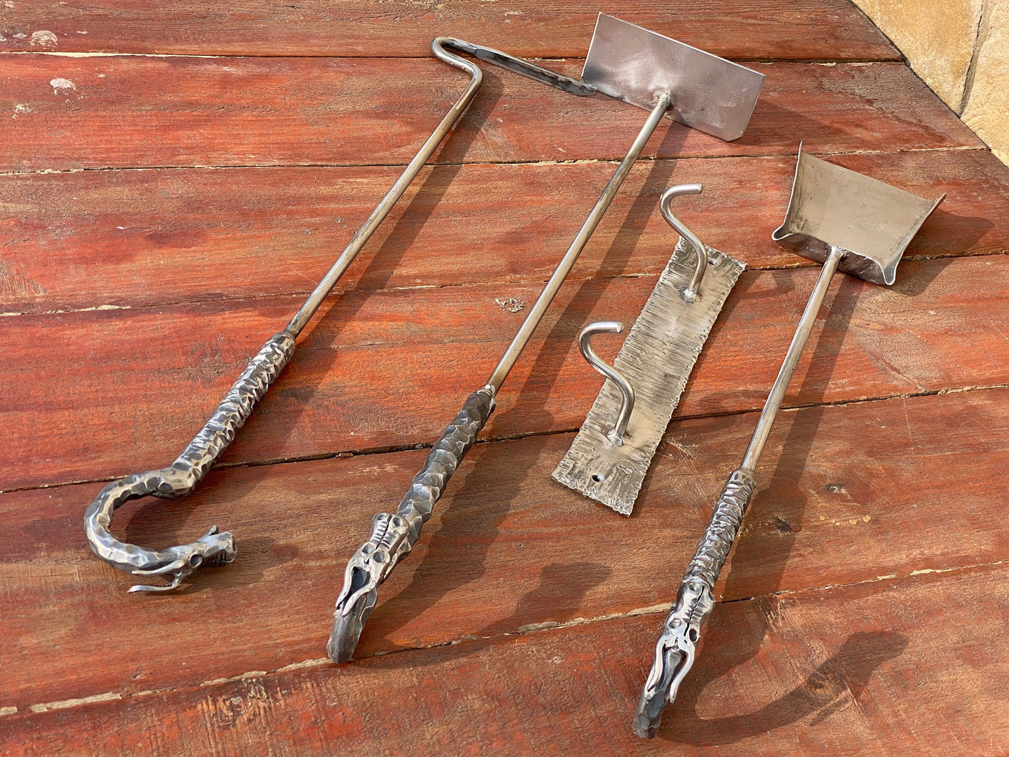 Ash shovel, ash remover, fire poker, shovel, hook, BBQ, firewood, dragon, steel anniversary, 11th anniversary, Christmas,birthday,steel gift