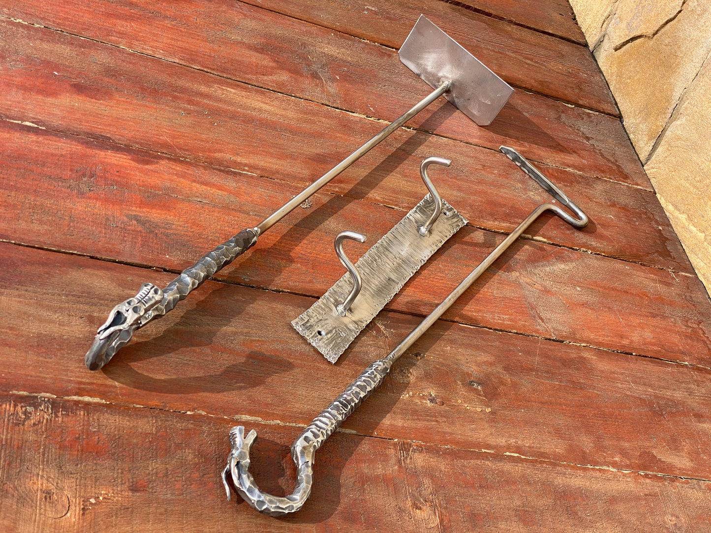 Ash remover, ash shovel, fire poker, shovel, hook, BBQ, firewood, dragon, fireplace tool, fire pit, gift for dad, steel gift, grill gift
