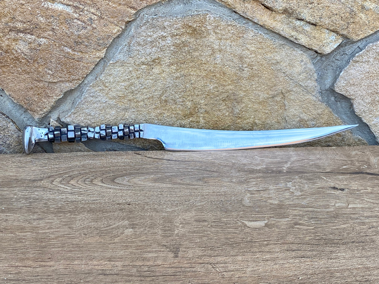 Stainless steel railroad spike knife, steel gift, steel anniversary, 6 year anniversary, railroad spike knife, wedding anniversary, knife