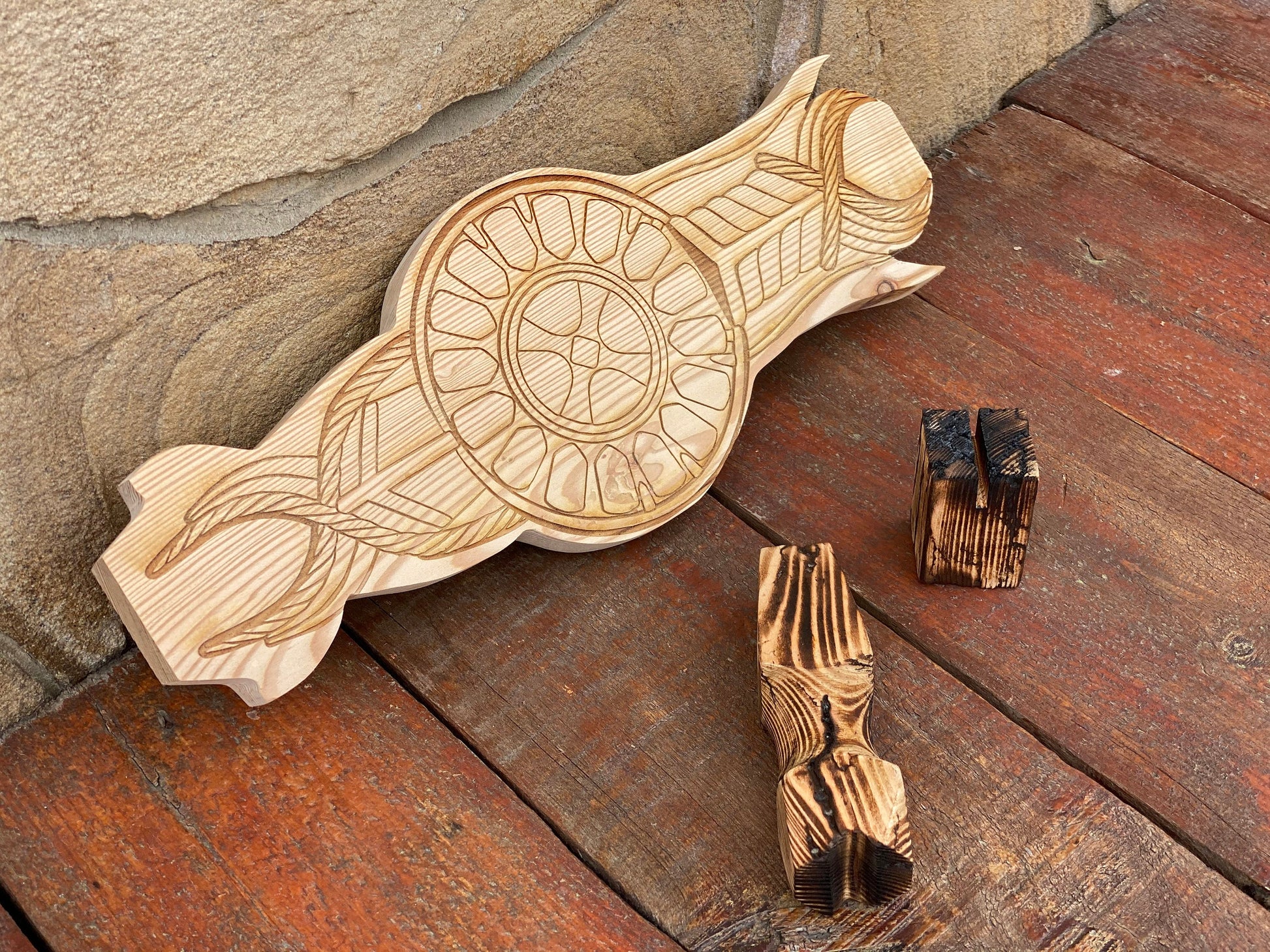 Axe holder, Kratos shield, Kratos, shield, axe display, anniversary, wooden gift, wooden anniversary, 5th anniversary, axe, mens gift