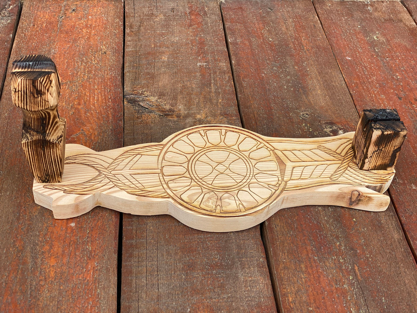 Axe holder, Kratos shield, Kratos, shield, axe display, anniversary, wooden gift, wooden anniversary, 5th anniversary, axe, mens gift