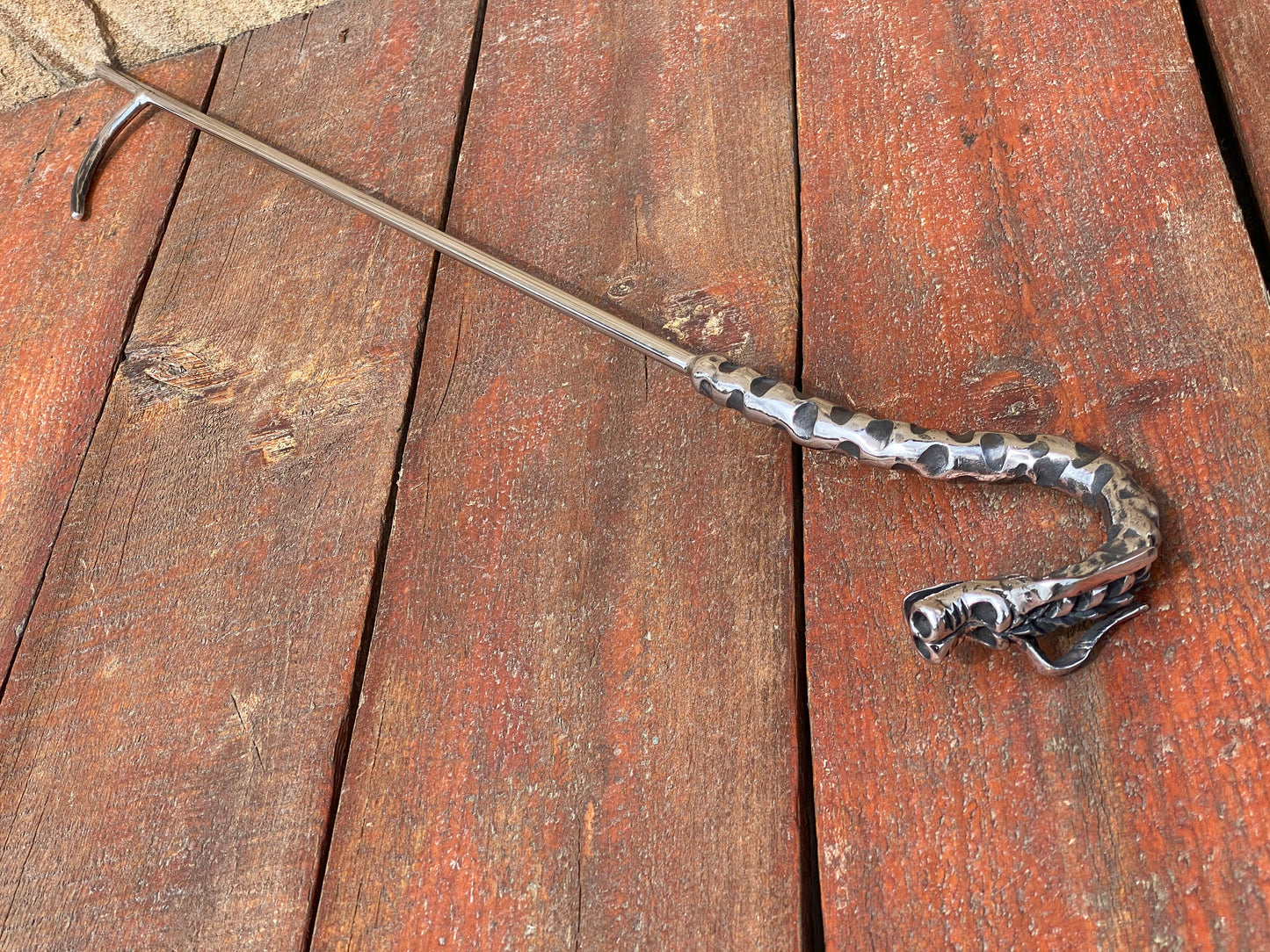 Stainless steel fire poker, fireplace poker, fire poker, BBQ, firewood, fire, fireplace tool, Christmas, fire pit, grill, steel gift, dragon