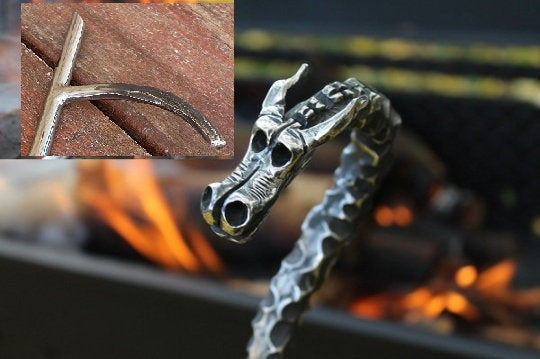 Stainless steel fire poker, fireplace poker, fire poker, BBQ, firewood, fire, fireplace tool, Christmas, fire pit, grill, steel gift, dragon