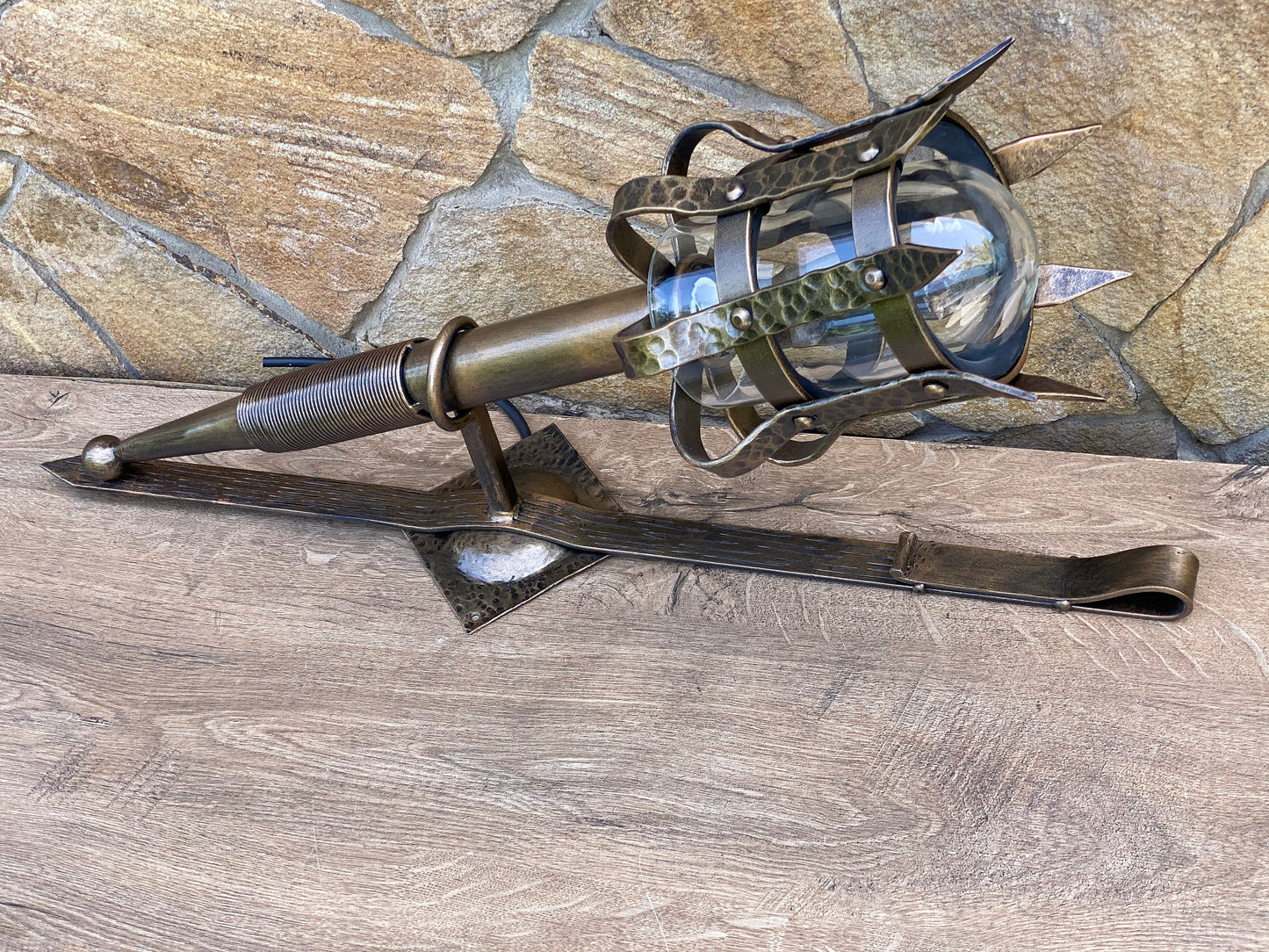 Outdoor sconce, outdoor light, outdoor lantern, wall sconce, torch, castle, medieval, room decor, man cave, viking, Christmas, birthday