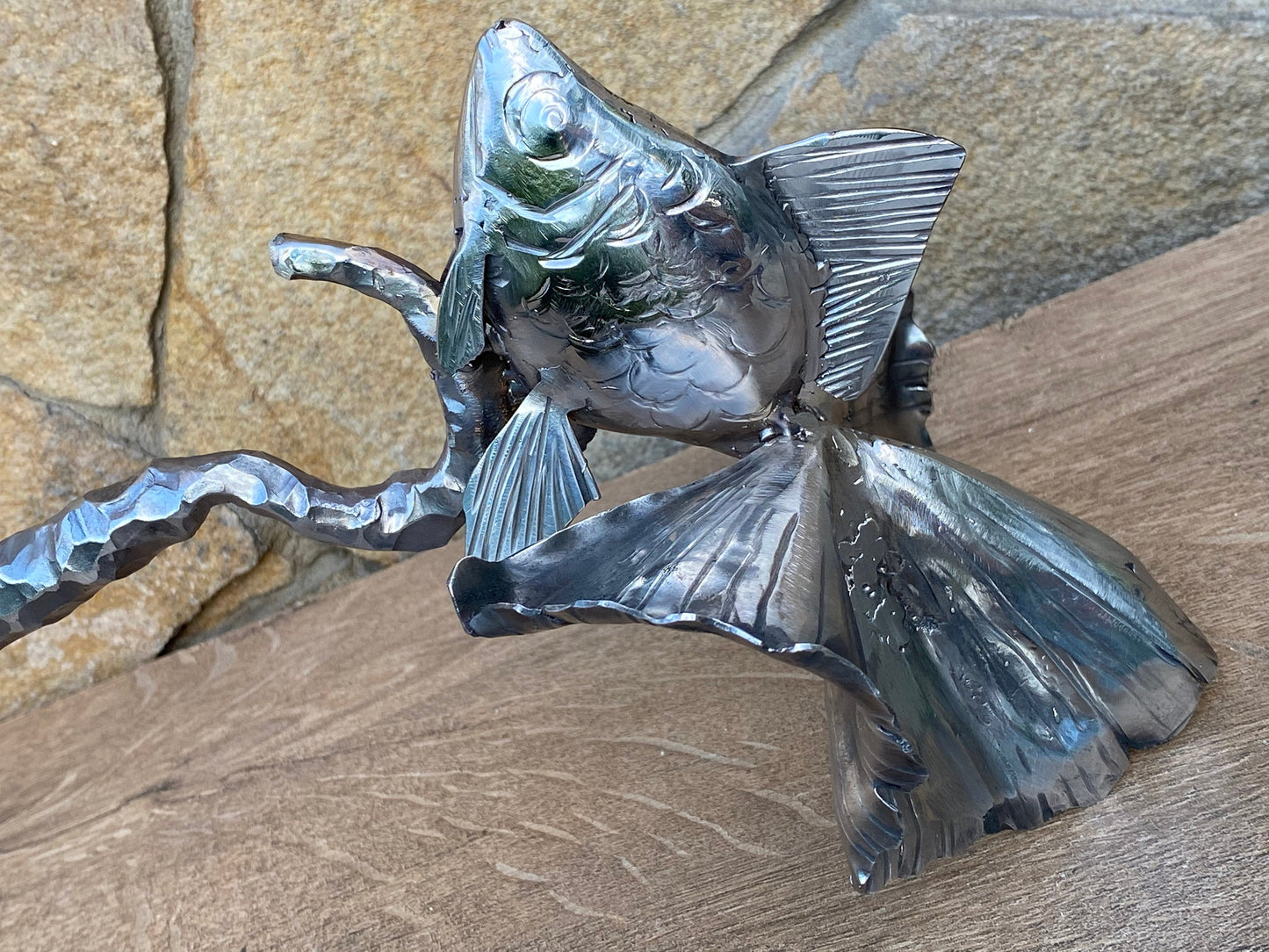 Stainless steel fire poker, personalized gift, fire poker, fish, Christmas, BBQ, skewers, mens gift, steel gift, fireplace,birthday,fire pit
