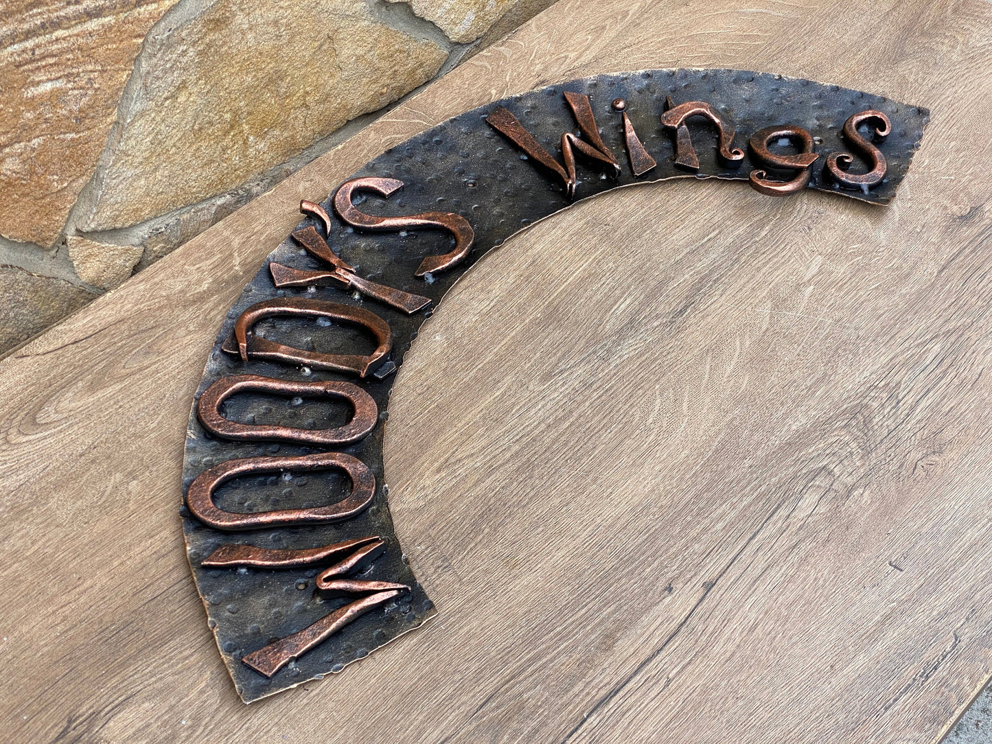 Plaque, sign, letters, quote plaque, word art, words, restaurant plaque, steel script, iron gift, anniversary gift, Christmas,address plaque