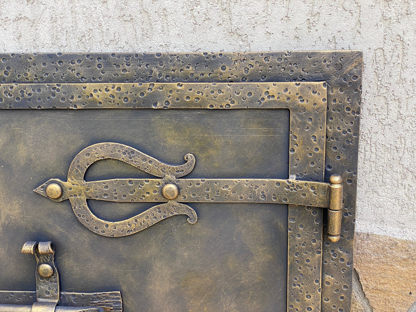 Oven door, stove door, farmhouse, medieval, antique, fireplace decor, iron gift, anniversary gift, Christmas, fire poker, birthday, viking