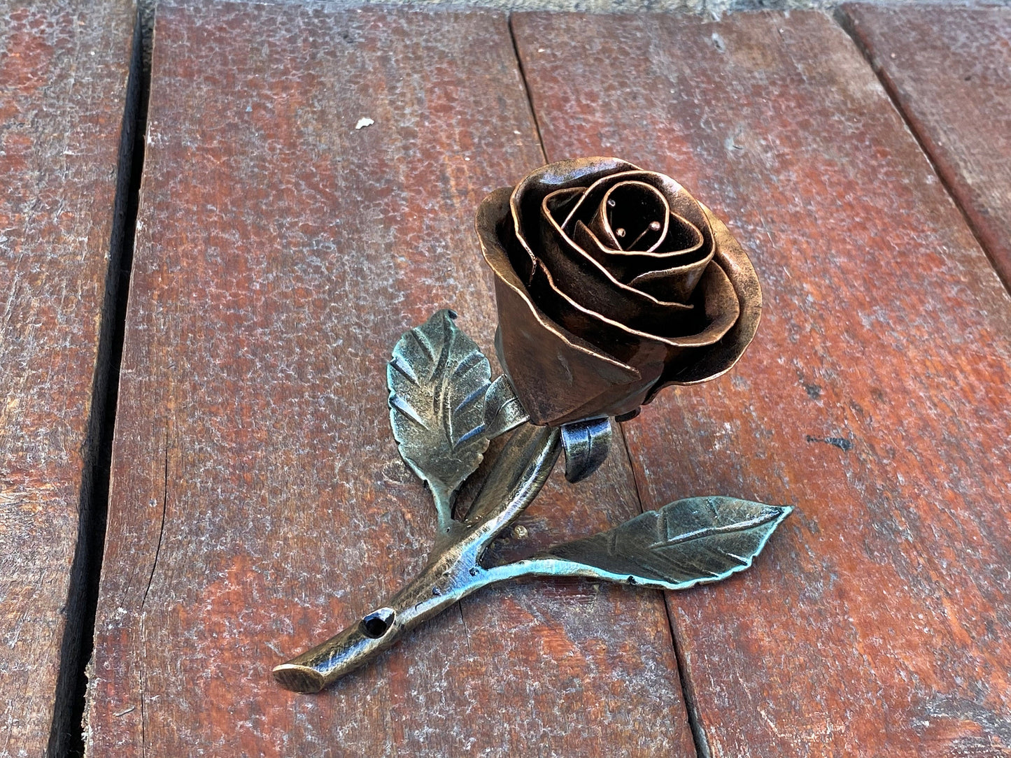 Door knob, chest of drawers, drawer knob, drawer handle, cabinet hardware, door pull, door handle, rose, flower, hand forged rose, iron rose