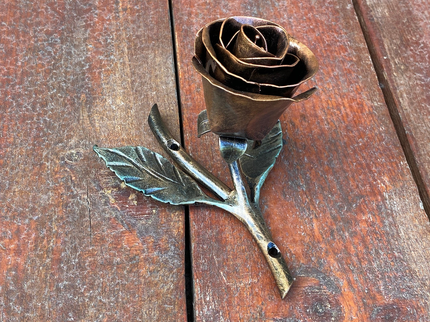 Door knob, chest of drawers, drawer knob, drawer handle, cabinet hardware, door pull, door handle, rose, flower, hand forged rose, iron rose
