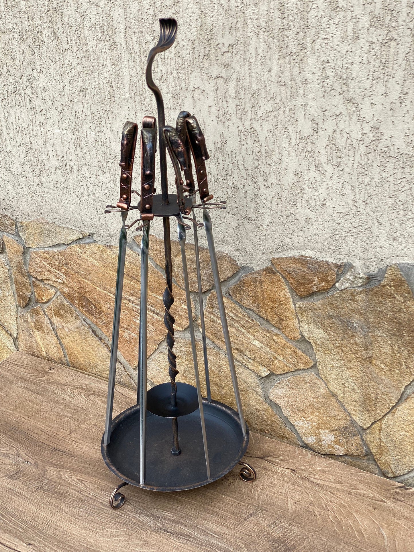 Skewers, steel gift, anniversary gift, grill accessories, barbecue, BBQ, Christmas, birthday, mens gift, horse decor, horse head, horse gift