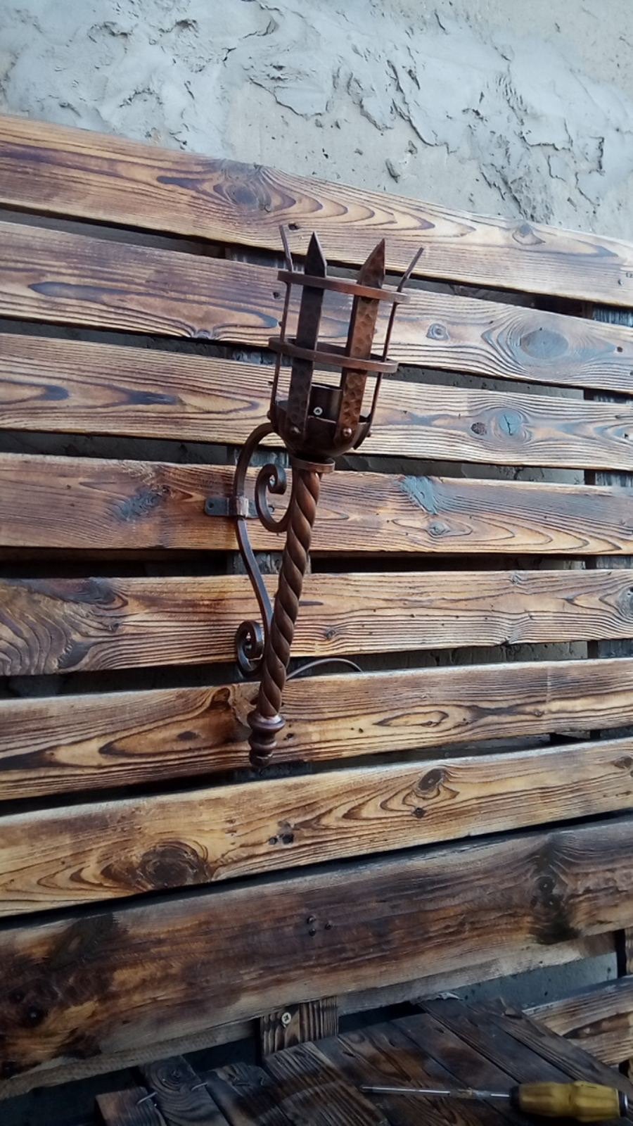 Wall sconce, torch, new home gift, personalized gift, medieval, castle, hotel, restaurant, viking, Middle Ages, iron gift,anniversary,sconce