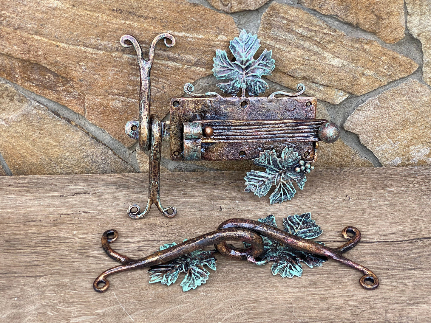 Latch, grapes, iron gift, grapevine, Christmas, barn door, hardware, anniversary, steel gift, door handle, birthday, wedding, Fathers day